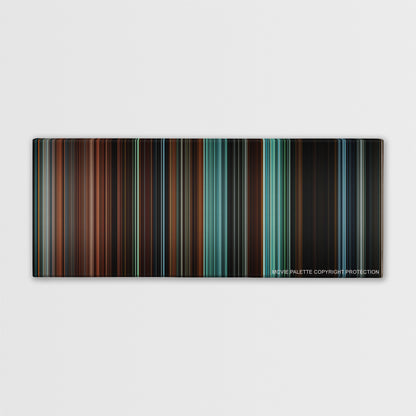 Cloverfield color palette canvas print: thousands of thin vertical stripes of color