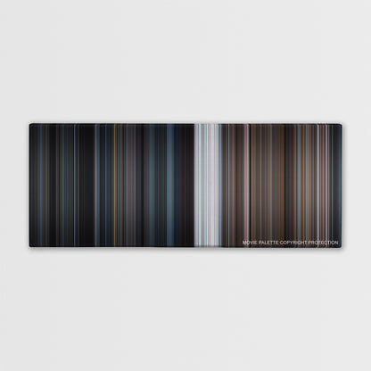 Room color palette canvas print: thousands of thin vertical stripes of color