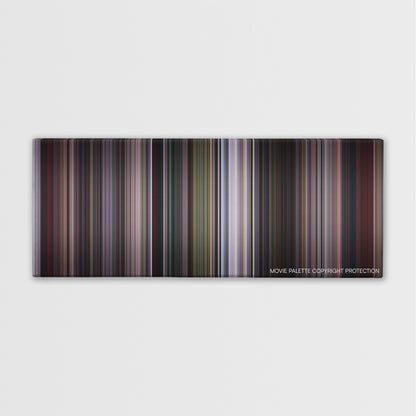 The Jackal color palette canvas print: thousands of thin vertical stripes of color
