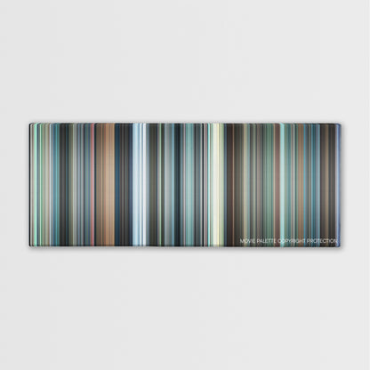 Bridget Jones: The Edge of Reason color palette canvas print: thousands of thin vertical stripes of color
