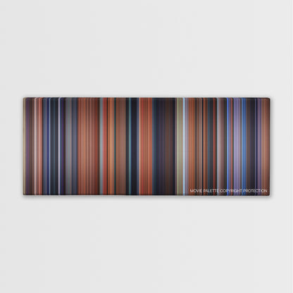 Coyote Ugly color palette canvas print: thousands of thin vertical stripes of color