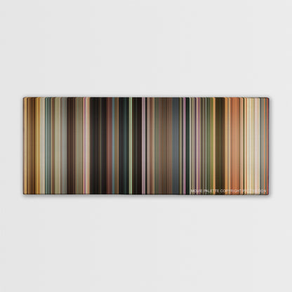 22 Jump Street color palette canvas print: thousands of thin vertical stripes of color