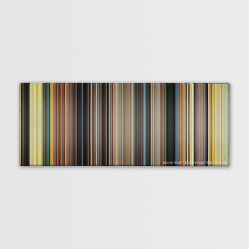 127 Hours color palette canvas print: thousands of thin vertical stripes of color