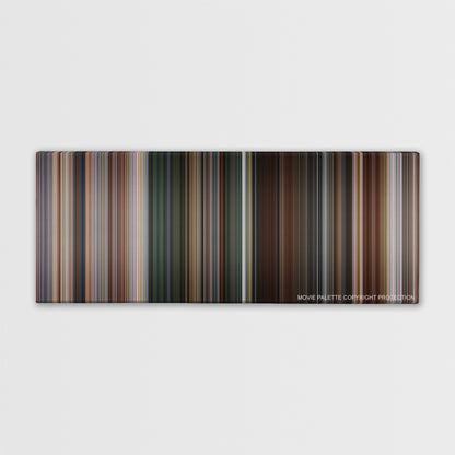 Face/Off color palette canvas print: thousands of thin vertical stripes of color
