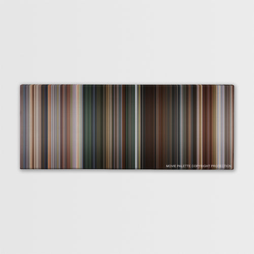 Face/Off color palette canvas print: thousands of thin vertical stripes of color