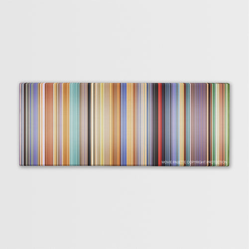 A Scanner Darkly color palette canvas print: thousands of thin vertical stripes of color