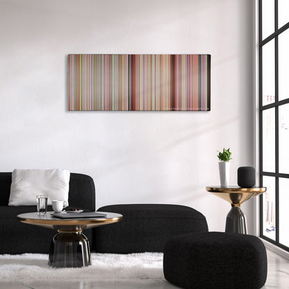 Bend It Like Beckham color palette canvas above a black sofa with a gold-topped table