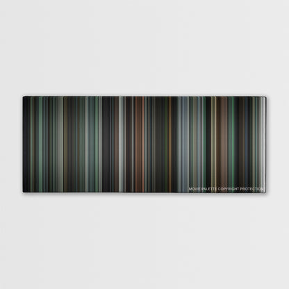 The Machinist color palette canvas print: thousands of thin vertical stripes of color