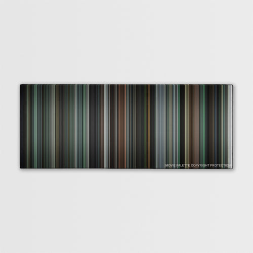 The Machinist color palette canvas print: thousands of thin vertical stripes of color