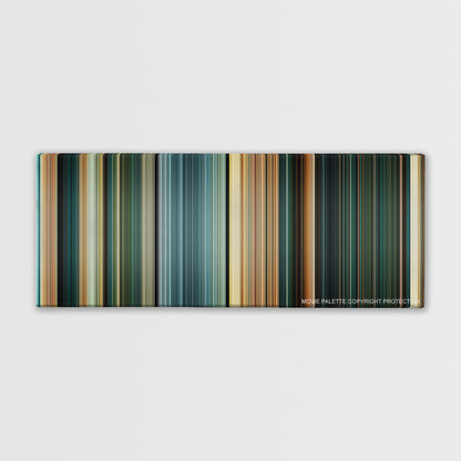 Furious 7 color palette canvas print: thousands of thin vertical stripes of color