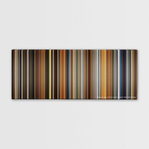 Ocean's Twelve color palette canvas print: thousands of thin vertical stripes of color