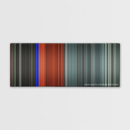 Exam color palette canvas print: thousands of thin vertical stripes of color