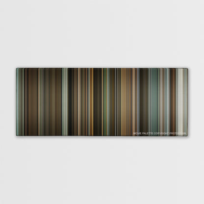 The Lives of Others color palette canvas print: thousands of thin vertical stripes of color