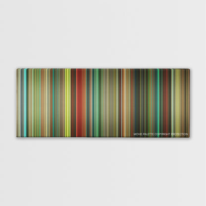 Push color palette canvas print: thousands of thin vertical stripes of color