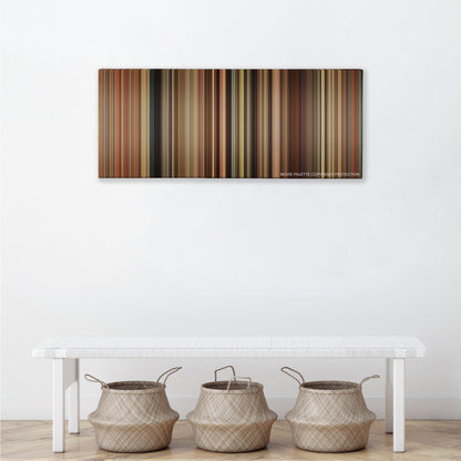 The Help color palette canvas above a white bench with three woven baskets
