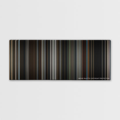 The Equalizer color palette canvas print: thousands of thin vertical stripes of color