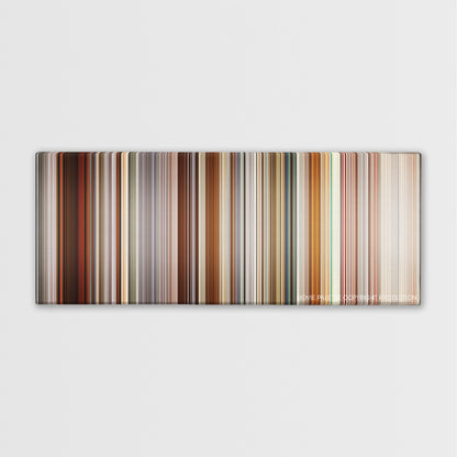 Precious color palette canvas print: thousands of thin vertical stripes of color