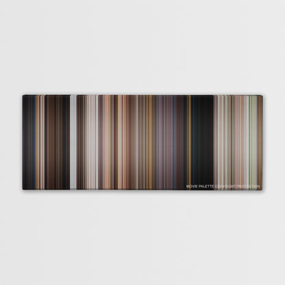 Men in Black 3 color palette canvas print: thousands of thin vertical stripes of color