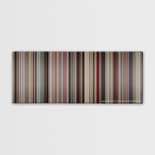 Boyhood color palette canvas print: thousands of thin vertical stripes of color