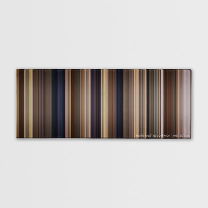 Yes Man color palette canvas print: thousands of thin vertical stripes of color