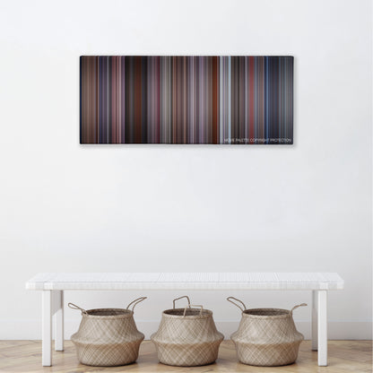 The Naked Gun 2 1/2 : The Smell of Fear color palette canvas above a white bench with three woven baskets