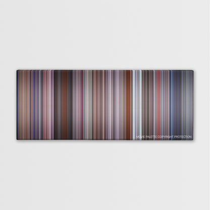 The Naked Gun 2 1/2 : The Smell of Fear color palette canvas print: thousands of thin vertical stripes of color