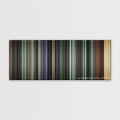 You Were Never Really Here color palette canvas print: thousands of thin vertical stripes of color