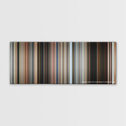 The Edge of Seventeen color palette canvas print: thousands of thin vertical stripes of color