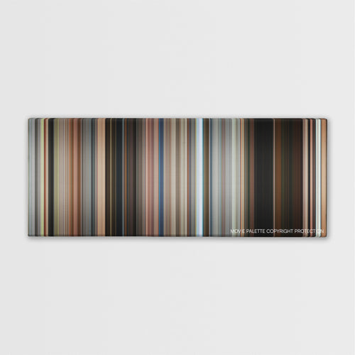 The Edge of Seventeen color palette canvas print: thousands of thin vertical stripes of color