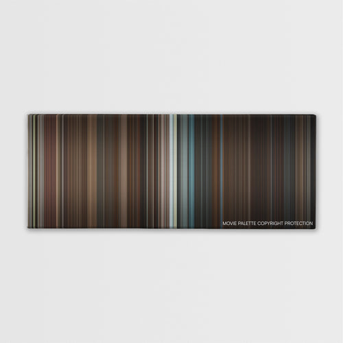 The Trial of the Chicago 7 color palette canvas print: thousands of thin vertical stripes of color