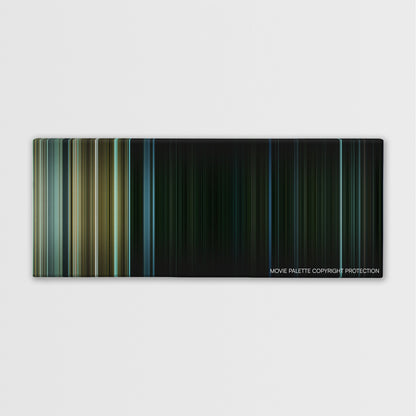 Hush color palette canvas print: thousands of thin vertical stripes of color
