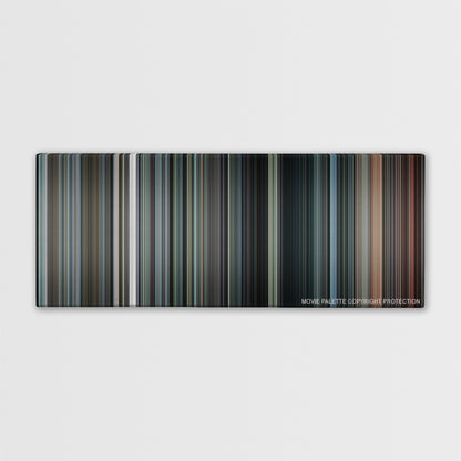 Inside Man color palette canvas print: thousands of thin vertical stripes of color