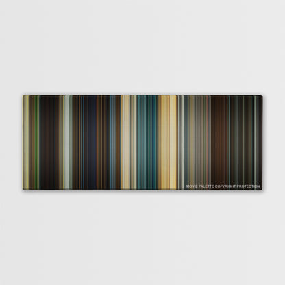 Mission: Impossible - Rogue Nation color palette canvas print: thousands of thin vertical stripes of color