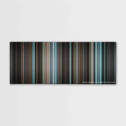 Men in Black II color palette canvas print: thousands of thin vertical stripes of color