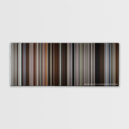 50/50 color palette canvas print: thousands of thin vertical stripes of color