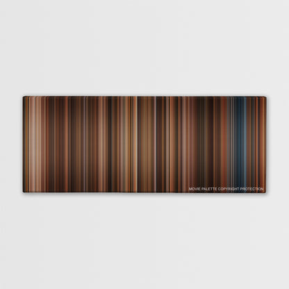 Night at the Museum color palette canvas print: thousands of thin vertical stripes of color