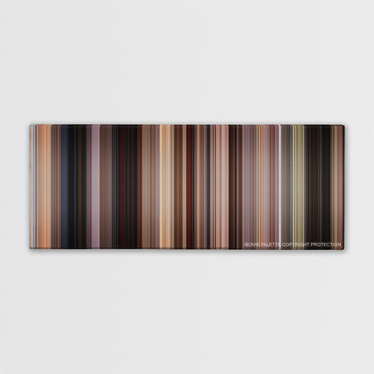 Jackie Brown color palette canvas print: thousands of thin vertical stripes of color
