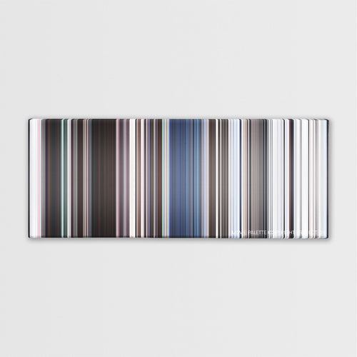 Eternals movie barcode canvas print, the whole film as stripes of color