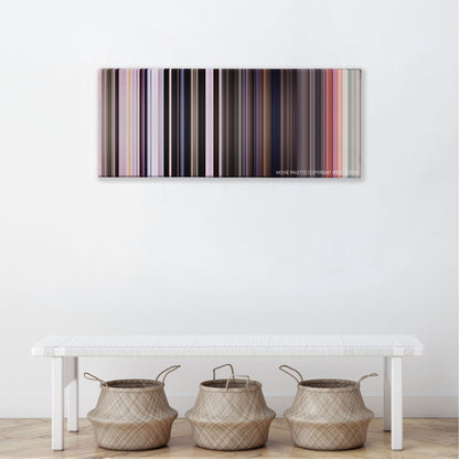 Spider-Man: No Way Home movie barcode canvas print, the whole film as stripes of color