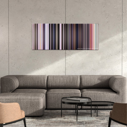 Spider-Man: No Way Home movie barcode canvas print, the whole film as stripes of color