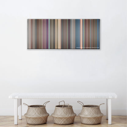 West Side Story movie barcode canvas print, the whole film as stripes of color