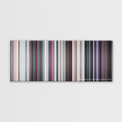 Morbius movie barcode canvas print, the whole film as stripes of color