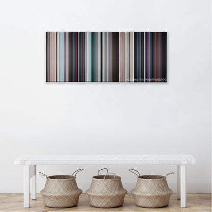 Morbius movie barcode canvas print, the whole film as stripes of color
