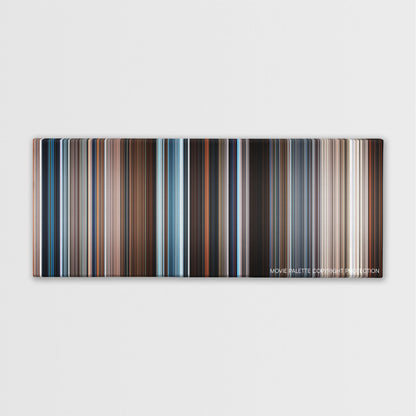 Fantastic Beasts: The Secrets of Dumbledore movie barcode canvas print, the whole film as stripes of color