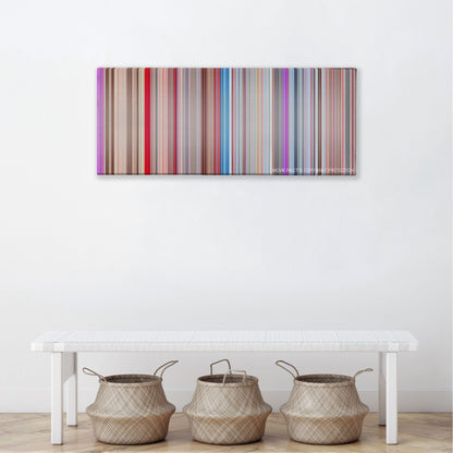 Doctor Strange in the Multiverse of Madness movie barcode canvas print, the whole film as stripes of color