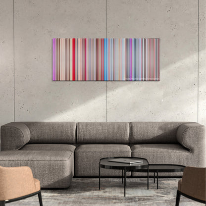 Doctor Strange in the Multiverse of Madness movie barcode canvas print, the whole film as stripes of color