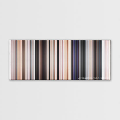 Thor: Love and Thunder movie barcode canvas print, the whole film as stripes of color
