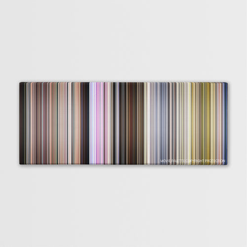 Groupers movie barcode canvas print, the whole film as stripes of color