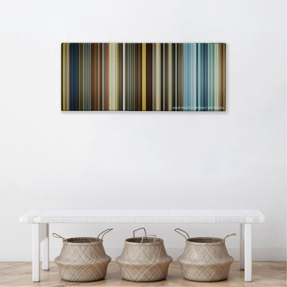 Top Gun: Maverick movie barcode canvas print, the whole film as stripes of color