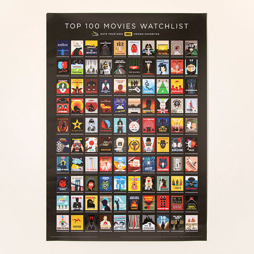 At Home Movie Critic's Chart (23.4" H x 16.5" W) — Movie Palette
